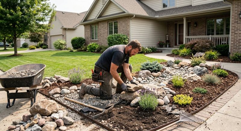 River Rock Landscaping in Ventura County, CA